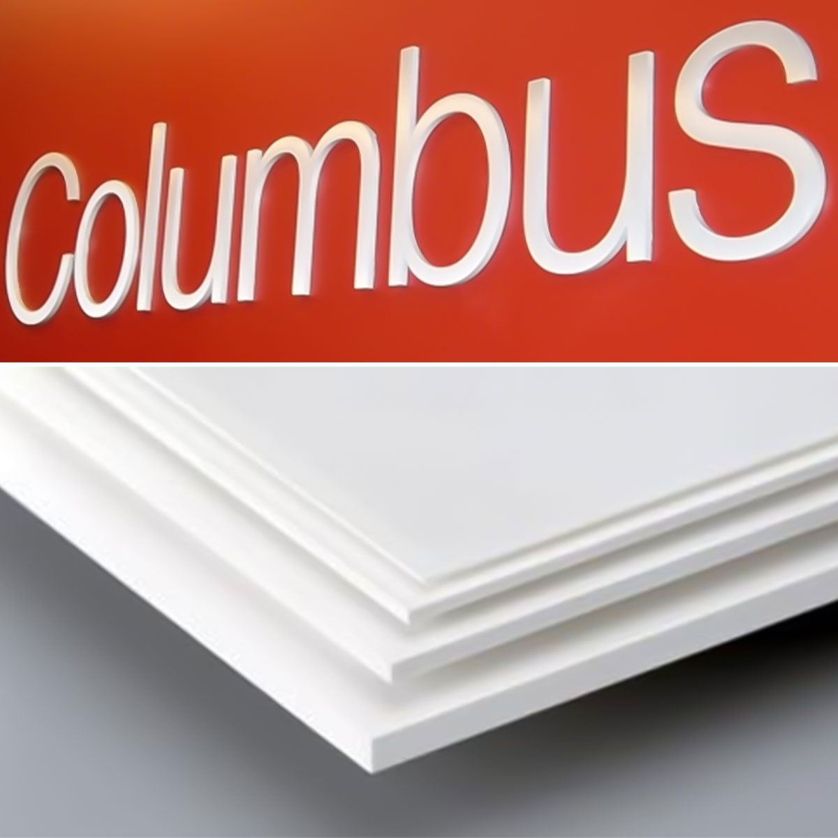 3D-Buchstaben PVC geschäumt - weiß
